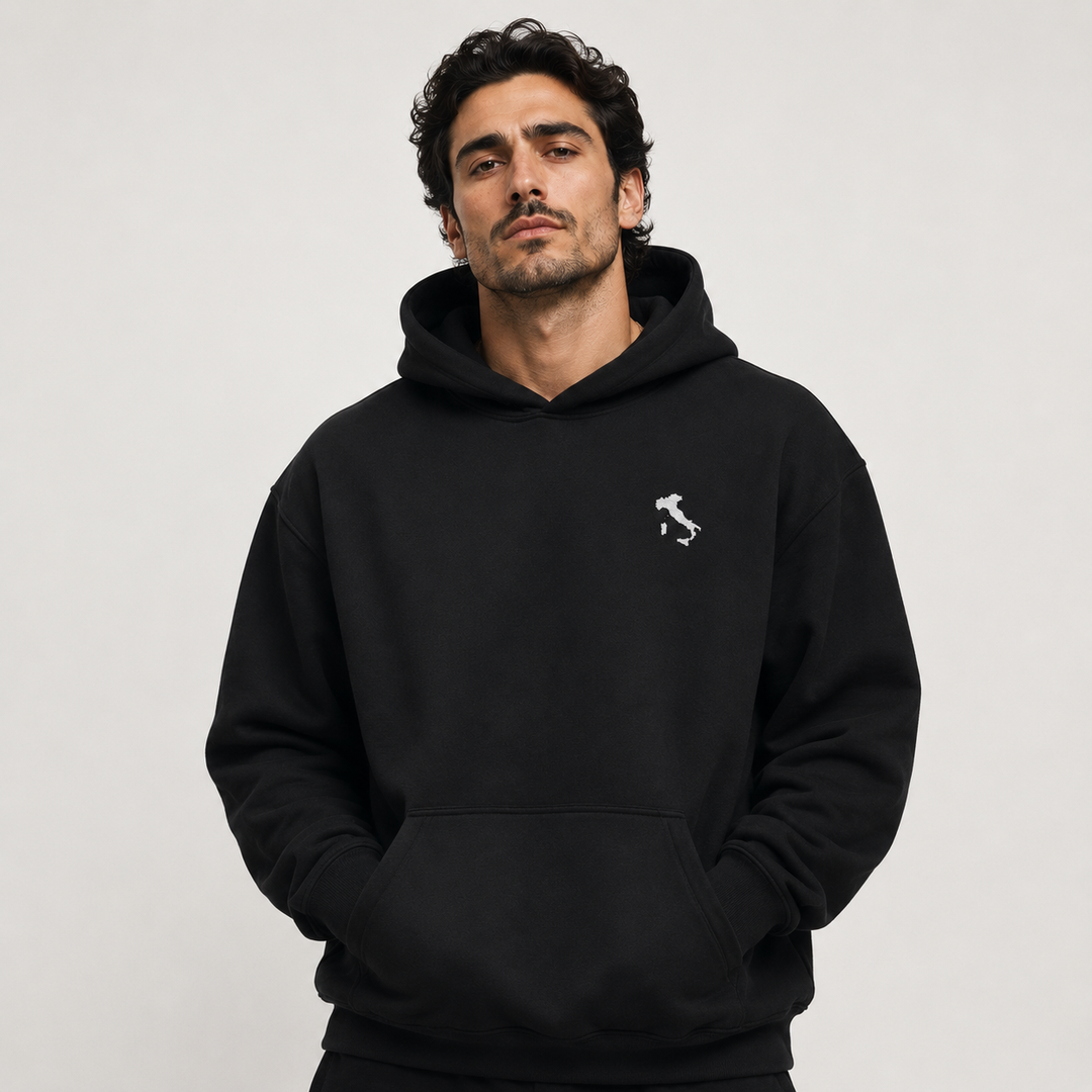 Italia Basic Embroidered Hoodie