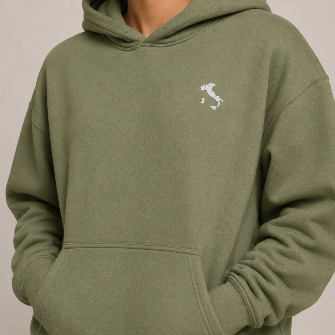Italia Basic Embroidered Hoodie