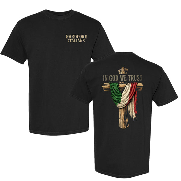 In God We Trust Italian Cross Tee