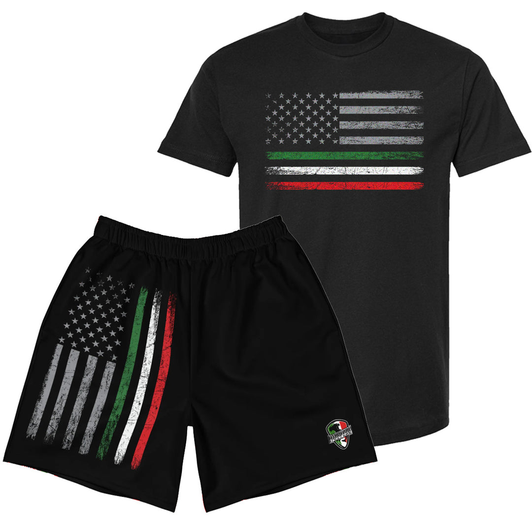 Italian-American Flag Matching Set