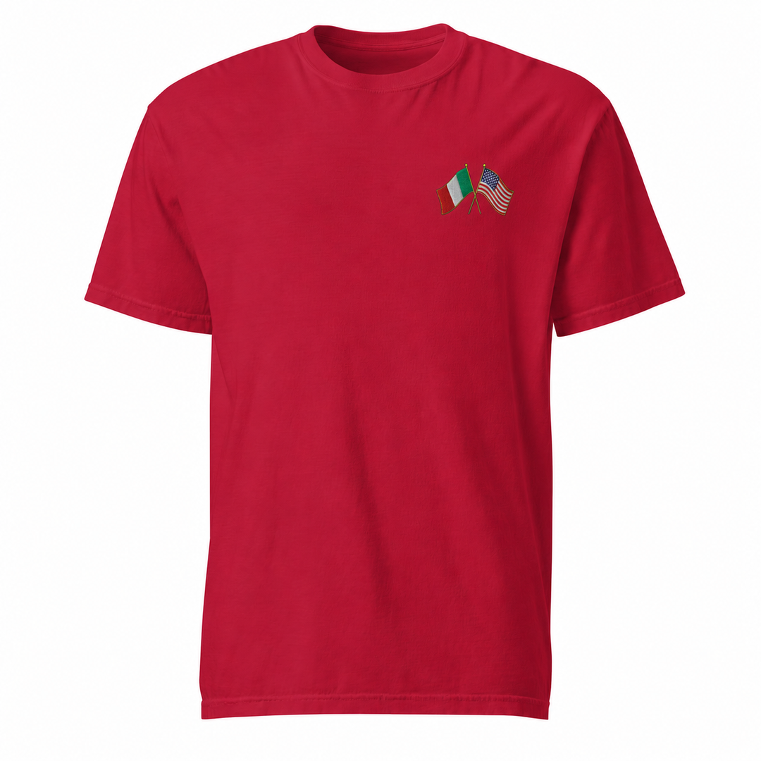Cross Flag Embroidered Tee