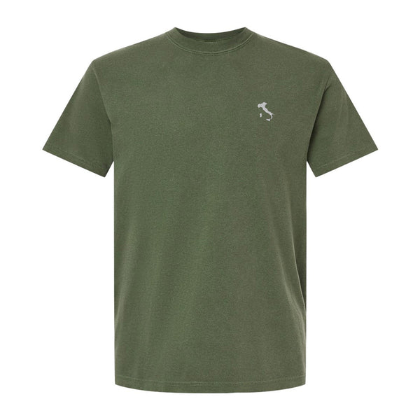 Italy Basic Embroidered Tee