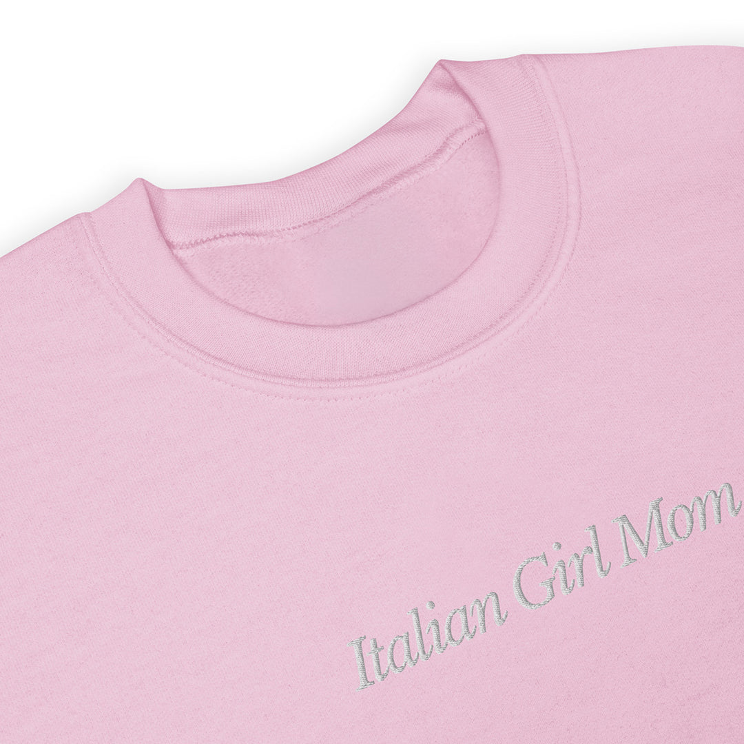Italian Girl Mom Embroidered Crewneck