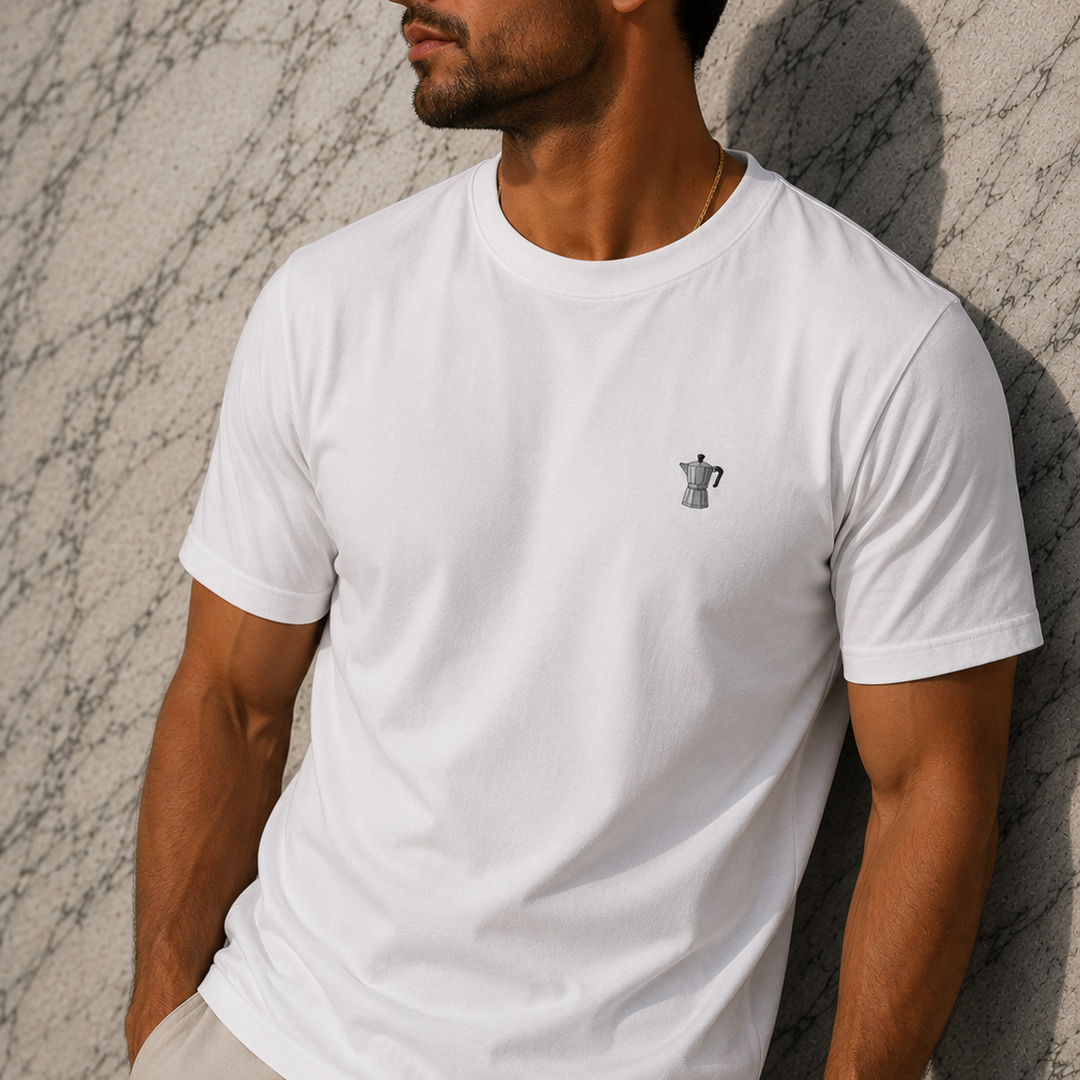 Moka Pot Embroidered Tee